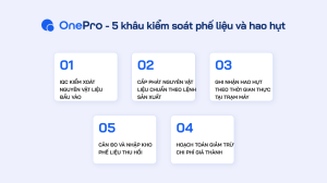 5 khâu kiểm soát, quản lý phế liệu và tỷ lệ hao hụt
